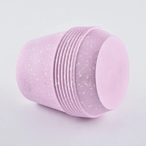 Wholesales custom recycled Handmade pink cement candle jars