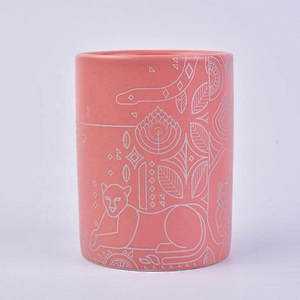 10oz Wholesales iridescent luxury candle ceramic jar