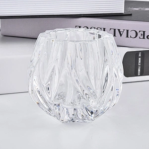 Sunny geo tealight crystal luxury glass candle jar