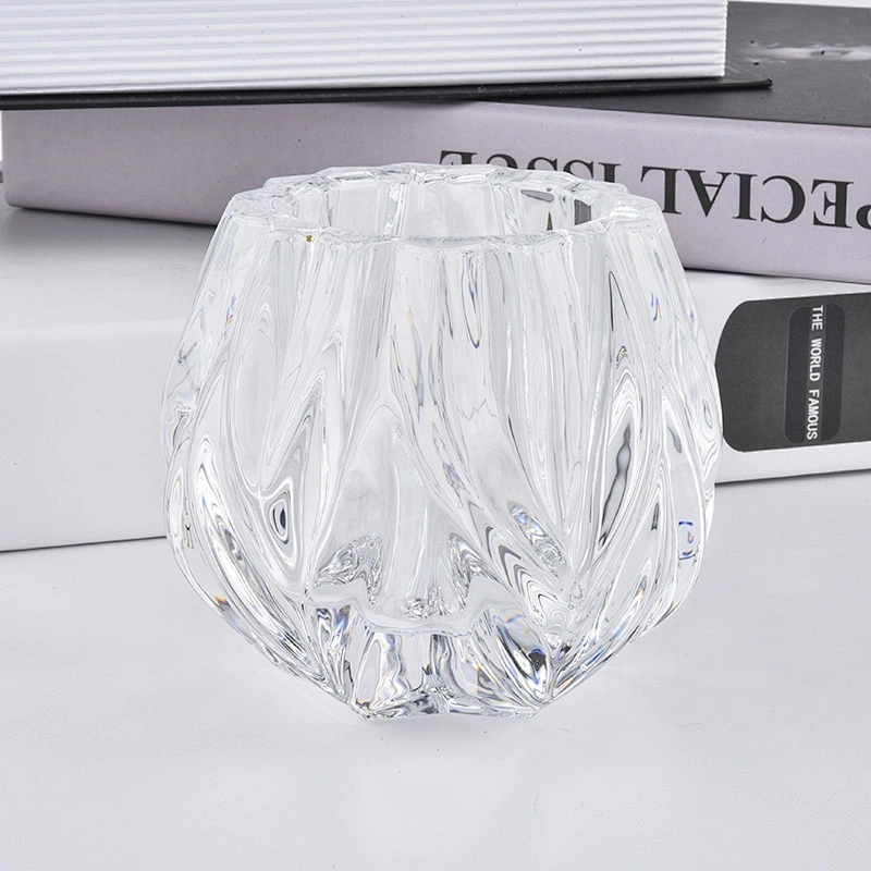 Sunny geo tealight crystal luxury glass candle jar