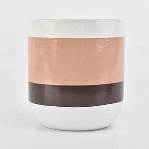 Luxury pink glazed ceramic candle vessels votive scented candle holder home decoration use
