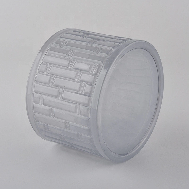frosted colored glass candle jar