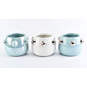 9oz shining hologram ceramic candle jars
