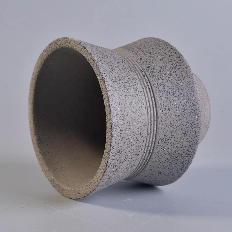 Wholesales Empty custom grey candle cement jars home decor