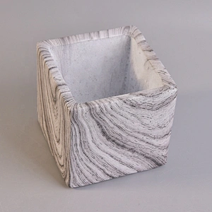 Square cement candle vessel vintage home decor