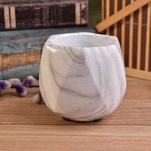 Geo cut cement candle jar making supplies
