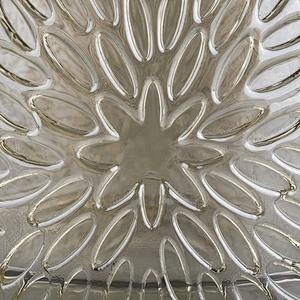 chrysanthemum pattern luxury candle glass container with lid