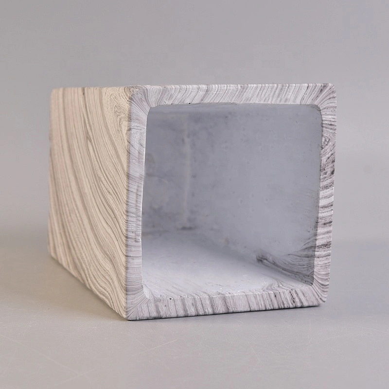 150ml Square concrete candle container Water transfer printing home decor
