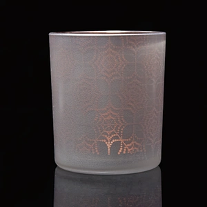 Good price cylinder spray empty luxurious glass candle containers for making candles