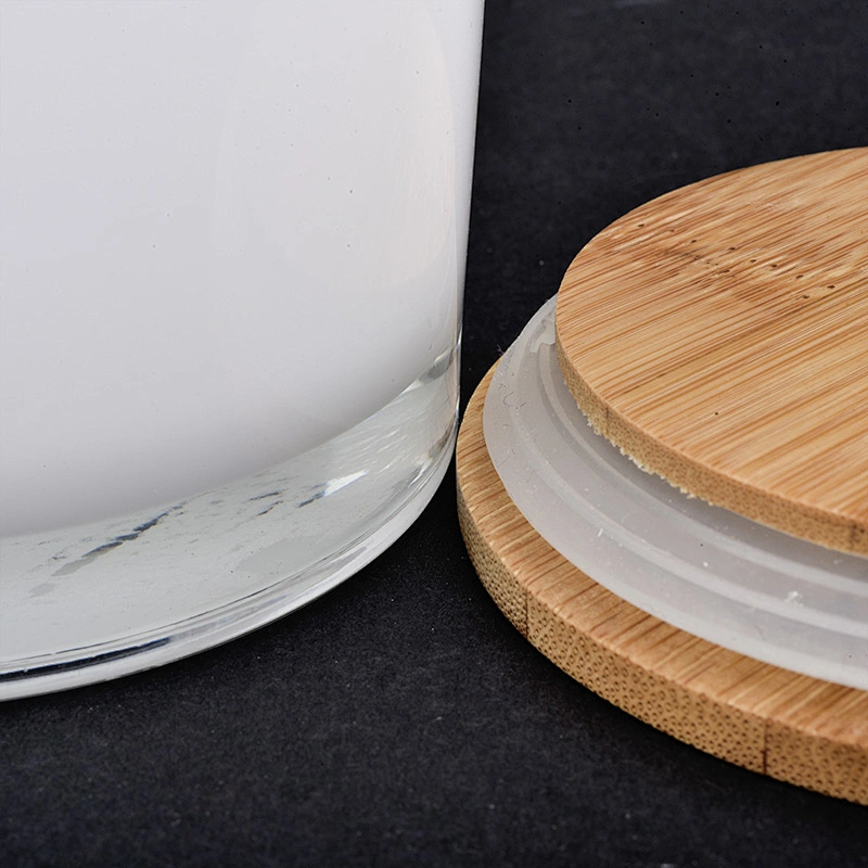 hot sales white 4 oz glass candle jar with lid