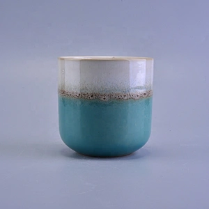 Round decorative ceramic candle holder for home decor