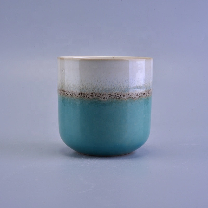 Round decorative ceramic candle holder for home decor