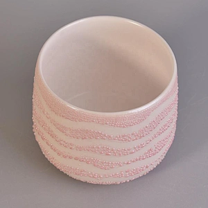 Customized glazed ceramic candle containers tealight scented candle holders home decoration