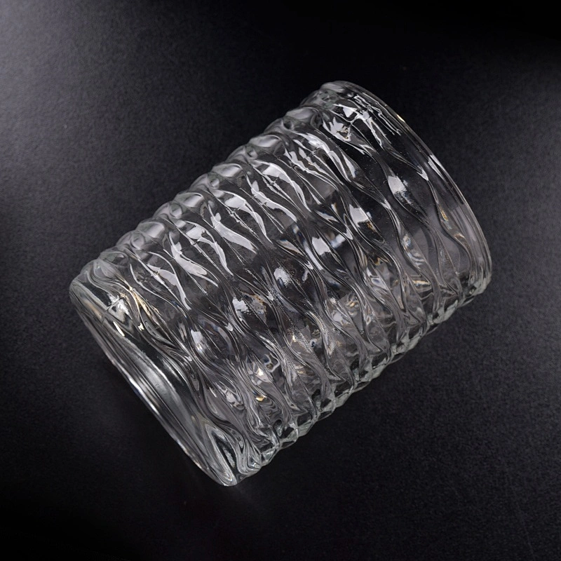 Pressed christmas glass candle holder home Decor