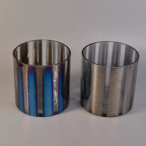 Transparent electroplating spraying church Glass Candle container votive candle Holder home Decorative use Wholesales