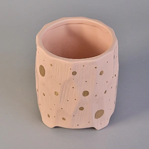 China scented pink ceramic containers for candles home decor