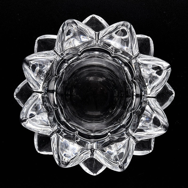 Wholesales Luxury empty flower glass candle holder 50ml