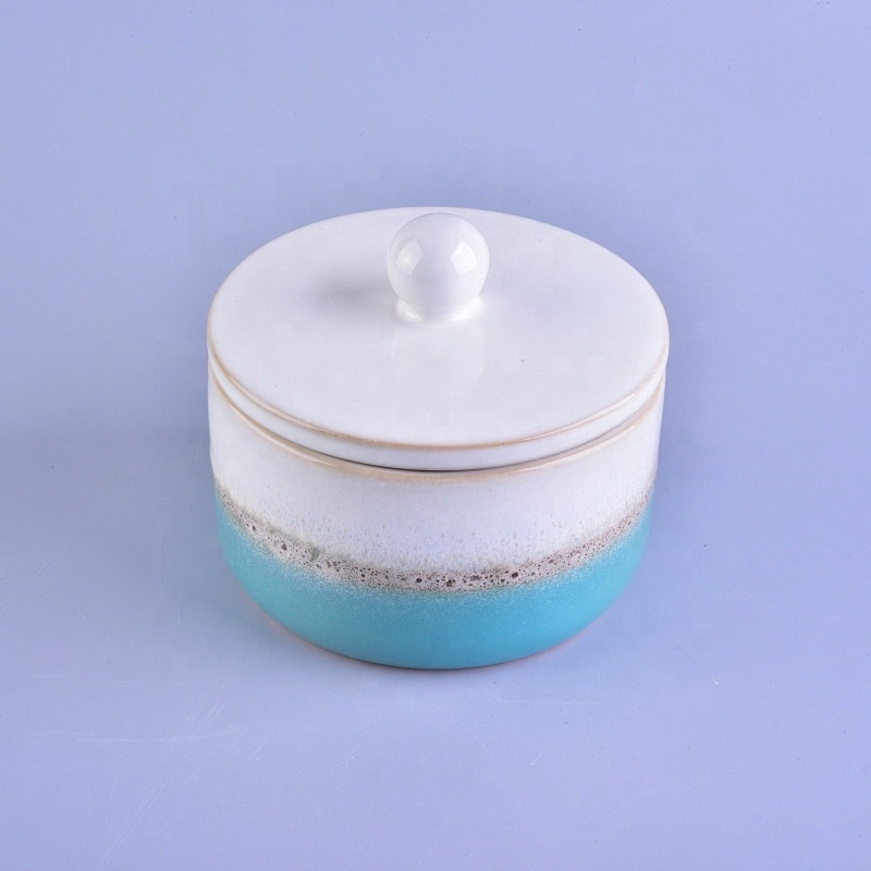 Antique ceramic votive candle holder with lid in bulk
