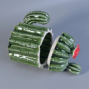 Sunny custom empty ceramic holder for candle making with lid