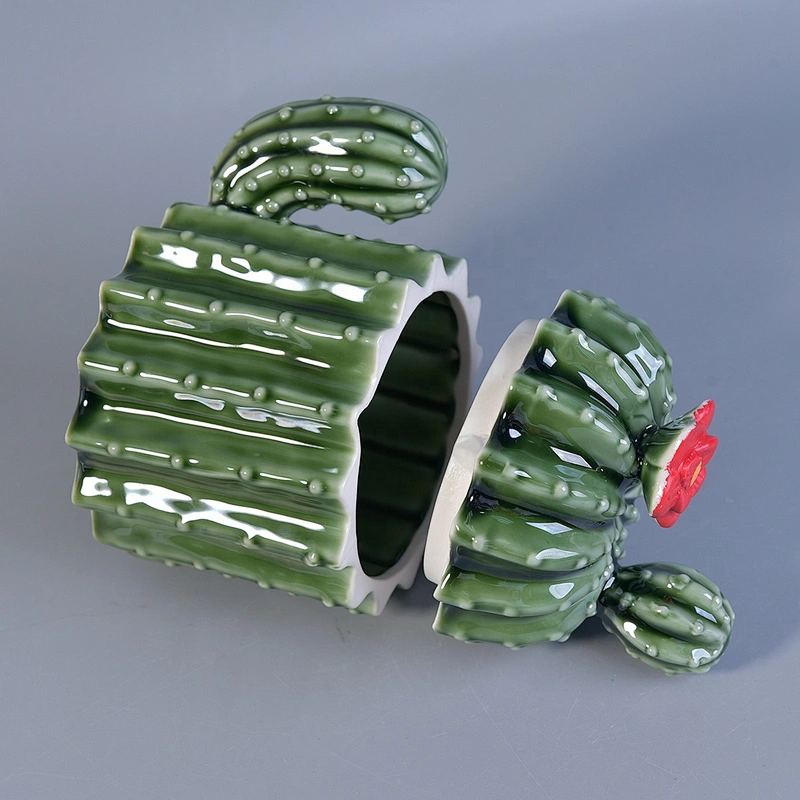 Sunny custom empty ceramic holder for candle making with lid