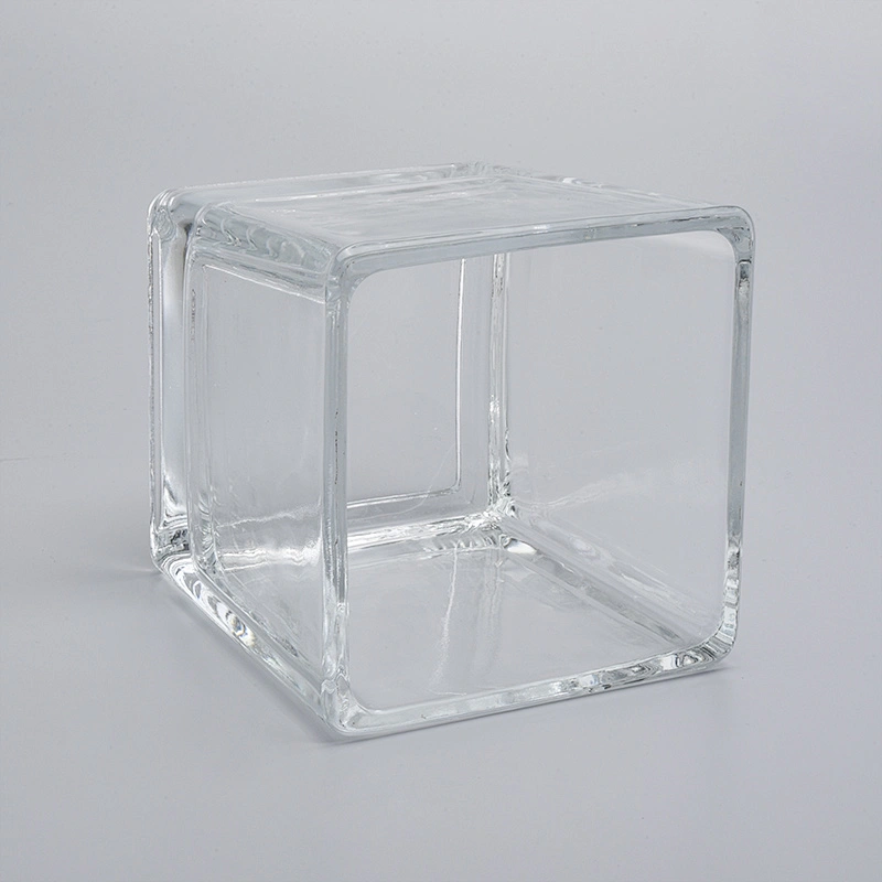 glass jars for candle making, 580ml square glass candle vessel