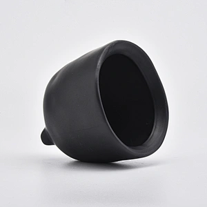 Matte black ceramic jar candle vessels 8 oz