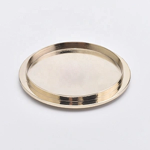 luxury candle holder lid customized metal round covers  for candle holders