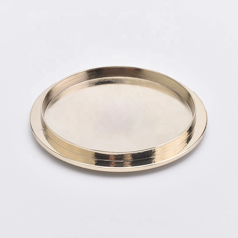 luxury candle holder lid customized metal round covers  for candle holders
