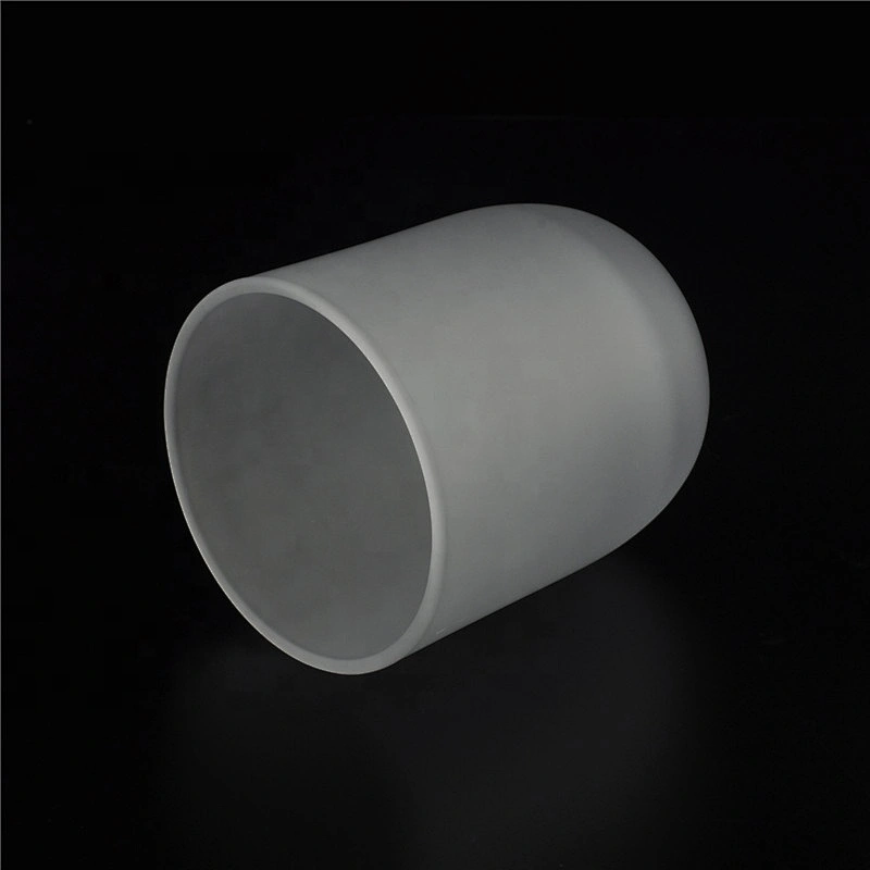 Round Bottom Custom Frosted Glass Candle Jars
