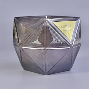 10oz 12oz 14oz Sunny scented Luxury Hexagon custom glass candle jar