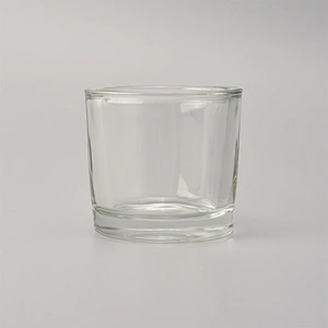 votive candle holder thick wall clear small candle jar 3oz