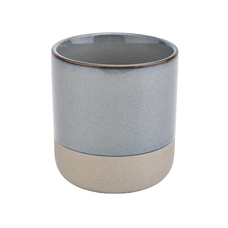 color glazed ceramic candle vessel curved bottom candle jar 12oz
