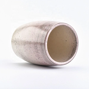 Wholesale Speckled amber Ceramic Candle Holder Home Decoration