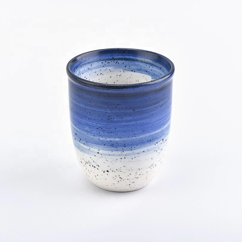 Personalized hand painting ceramic candle containers votive scented candle holders wedding decor