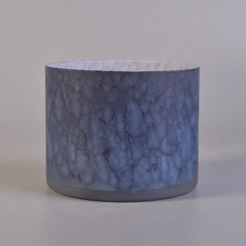 OEM frosted personalized candle jar votive scented glass candle holder party decoration in bulk
