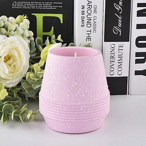 Sunny luxury empty pink concrete cement candle holder 10oz 20oz