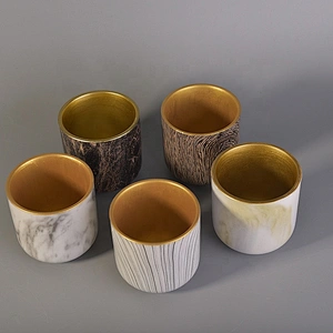 400ml Matte votive ceramic candle holders for home decoration