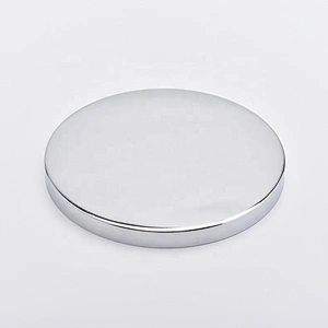 mirror metal lids for candle holders electroplating color caps for glass containers wholesales