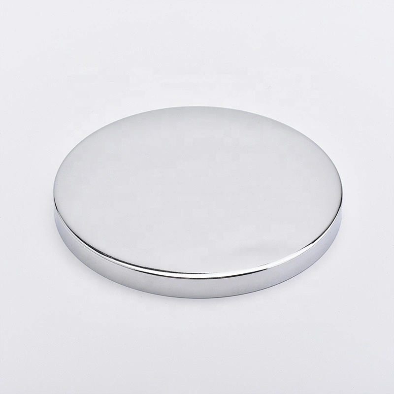mirror metal lids for candle holders electroplating color caps for glass containers wholesales