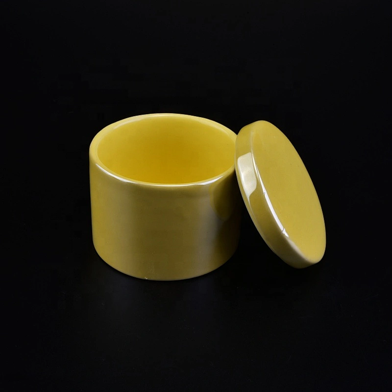 4oz Pearl Glazed Ceramic Candle Jar with Ceramic Lid Wholesales