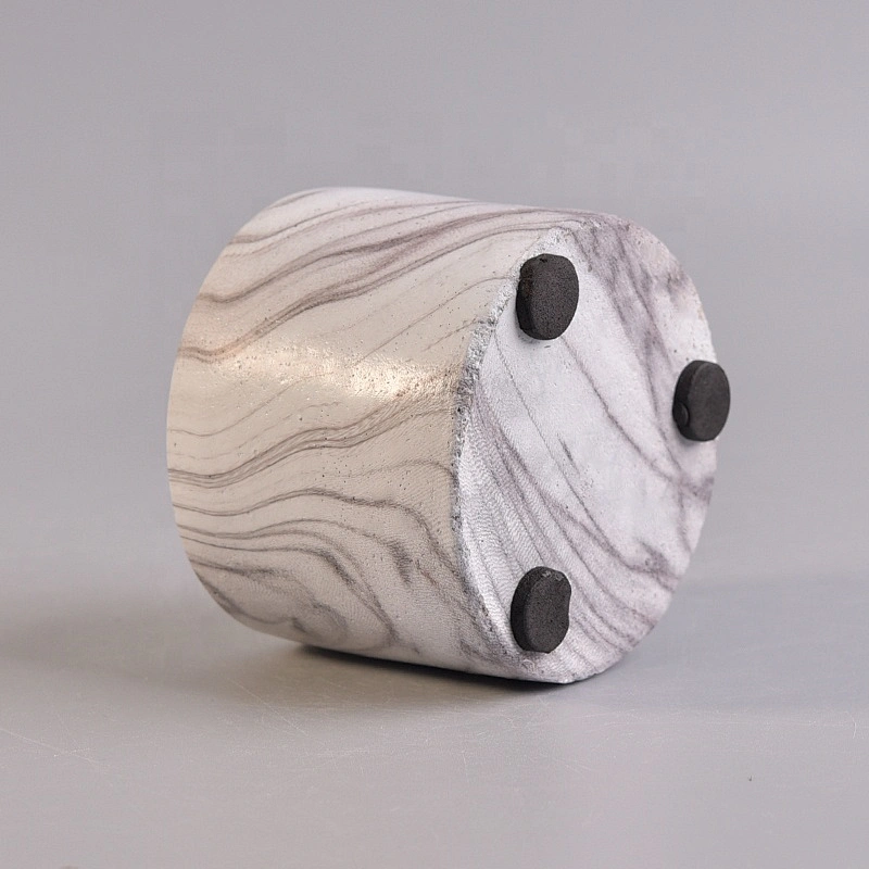 Cylinder cement candle vessel custom candle jar supplier