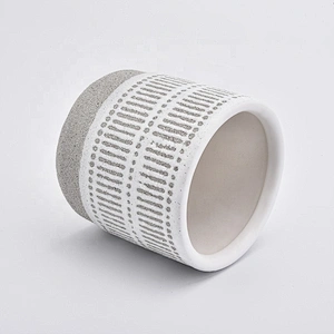 Restaurant ceramic candle containers rustic candle holder wholesales