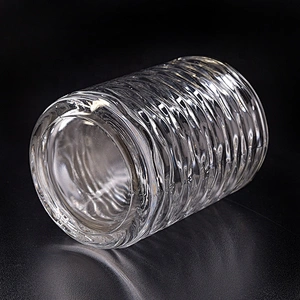 Pressed christmas glass candle holder home Decor