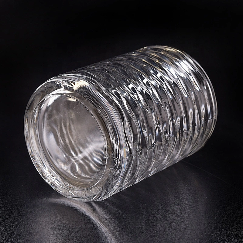 Pressed christmas glass candle holder home Decor