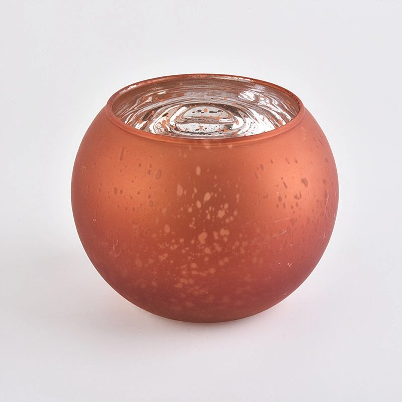 Handmade glass ball christmas glass candle jar for candle making