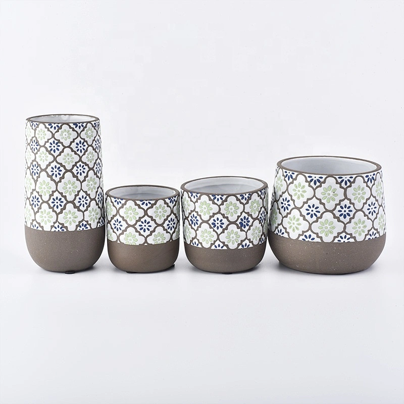 Frosted ceramic candle container tealight candle tin home decoration