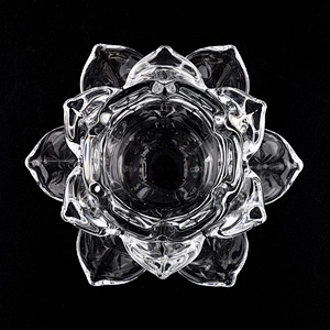 Wholesales geometric crystal luxury glass candle holder