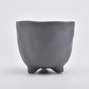 gray ceramic candle jars wholesale, empty ceramic candle jar home decor
