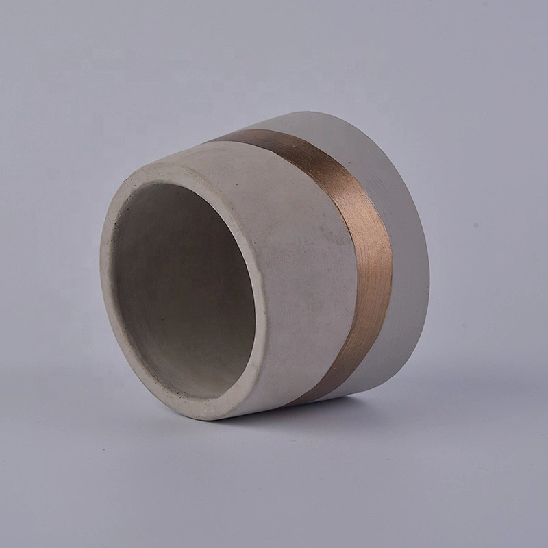 400ml Grey cement candle vessel handmade painting candle jar party decoration