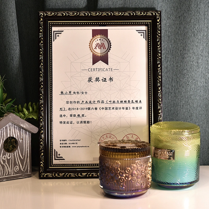 Sunny custom empty decorative pink square ceramic candle containers